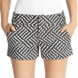 Alice + Olivia Cady Woven Shorts Geometric Pattern